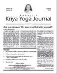 Click to view Kriya Yoga Journal - Volume 26 Number 2 -  Summer - 2019