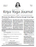 Click to view Kriya Yoga Journal - Volume 23 Number 4 -  Winter - 2017