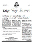 Click to view Kriya Yoga Journal - Volume 25 Number 4 -  Winter - 2019