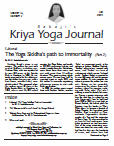 Click to view Kriya Yoga Journal - Volume 16 Number 3 - Fall 2009